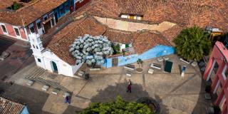 Foto de dron del Chorro de Quevedo, en la localidad de La Candelaria.