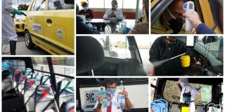 Controles de bioseguridad en el transporte público por la cuarentena en Bogotá