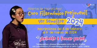 Convocatoria para hacer parte del Coro Filarmónico Prejuvenil