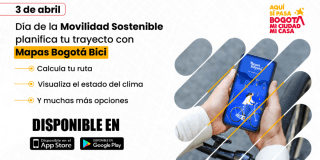 Día movilidad sostenible con Mapas Bogotá jueves 3 de abril de 2025