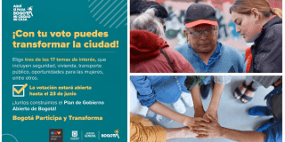 Convocatoria Bogotá Participa y Transforma vota hasta junio 23 de 2025