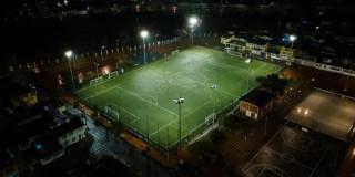 Cancha fútbol 11 del parque Villa Mayor Bogotá tiene nuevo alumbrado 2025