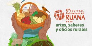 Imagen cartel en letras Festival Patrimonios en Ruana 2025