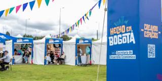 Foto de una de las ferias Hecho en Bogotá en el parque Simón Bolívar.
