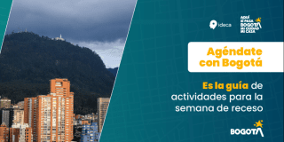 Imagen de la pieza gráfica que promociona la app de Agéndate con Bogotá