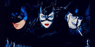 Imagen de Batman y Gatubela en un fondo azul oscuro