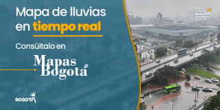 Imagen de la pieza gráfica que promociona la plataforma Mapas Bogotá