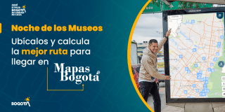 Imagen de la pieza gráfica que promociona el uso de Mapas Bogotá