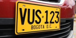 Foto de la placa de un vehículo