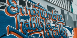 Imagen de un grafitti que dice: ''en noviembre habla la calle''