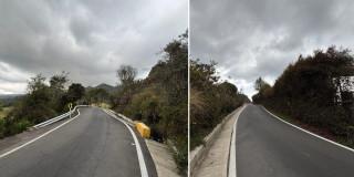 Fotos de la vía rural de El Verjón Bajo.