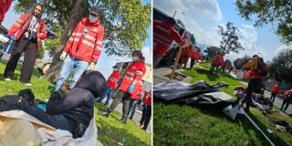 Fotos de del operativo con seis cambuches retirados y 750 m² de espacio público recuperado.