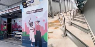 Fotos del Portal Norte de Bogotá estrenando baños públicos y biciparqueaderos 2025