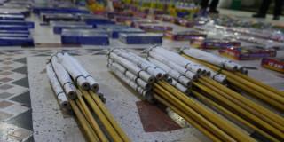 Foto de pólvora incautada durante operativos en Bogotá.