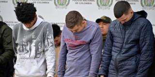 En la foto algunos de los capturados en Bogotá