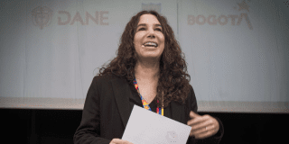 Imagen de la secretaria de Planeación en el Foro Nacional de Datos y Estadísticas