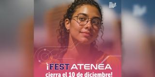 Foto con una invitación a la convocatoria Fest Atenea 2025