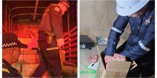 Foto de incautación de pólvora