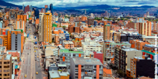 Imagen panorámica del centro de Bogotá