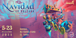 Imagen con la información y personaje de lo que sucederá en el Parque El Tunal en Navidad es Cultura 2025