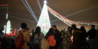 Foto de alumbrado navideño en Bogotá