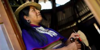 Diana Tombe, lideresa Misak, autoridad indígena de Bogotá
