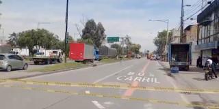 Foto de una vía de Bogotá