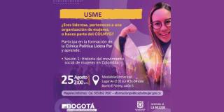 Curso formación para mujeres en Clínica Política Lidera Par en Usme