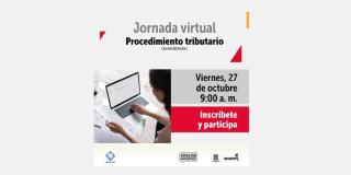 Inscripción jornada virtual sobre procedimiento tributario 27 octubre
